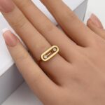 ⁦خاتم عيار 18 الوزن 1.90 جرام⁩ - الصورة ⁦2⁩
