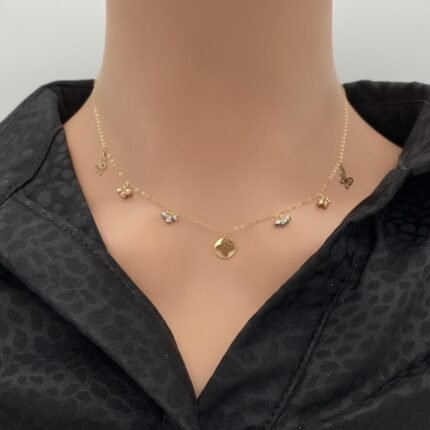 عقد ذهب عيار 18 الوزن 1.38 جرام