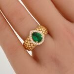 ⁦خاتم ذهب عيار 18 الوزن 4.13 جرام⁩ - الصورة ⁦2⁩