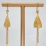 ⁦حلق ذهب عيار 21 الوزن 3.31 جرام⁩ - الصورة ⁦2⁩