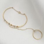 ⁦اسواره وخاتم ذهب عيار 18 الوزن 2.35 جرام⁩ - الصورة ⁦2⁩