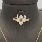 ⁦نصف طقم ذهب عيار 18 الوزن 6.51 جرام⁩ - الصورة ⁦3⁩