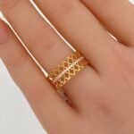 ⁦خاتم ذهب عيار 21 الوزن 1.88 جرام⁩ - الصورة ⁦2⁩