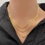 عقد ذهب عيار 18 الوزن 3.66 جرام