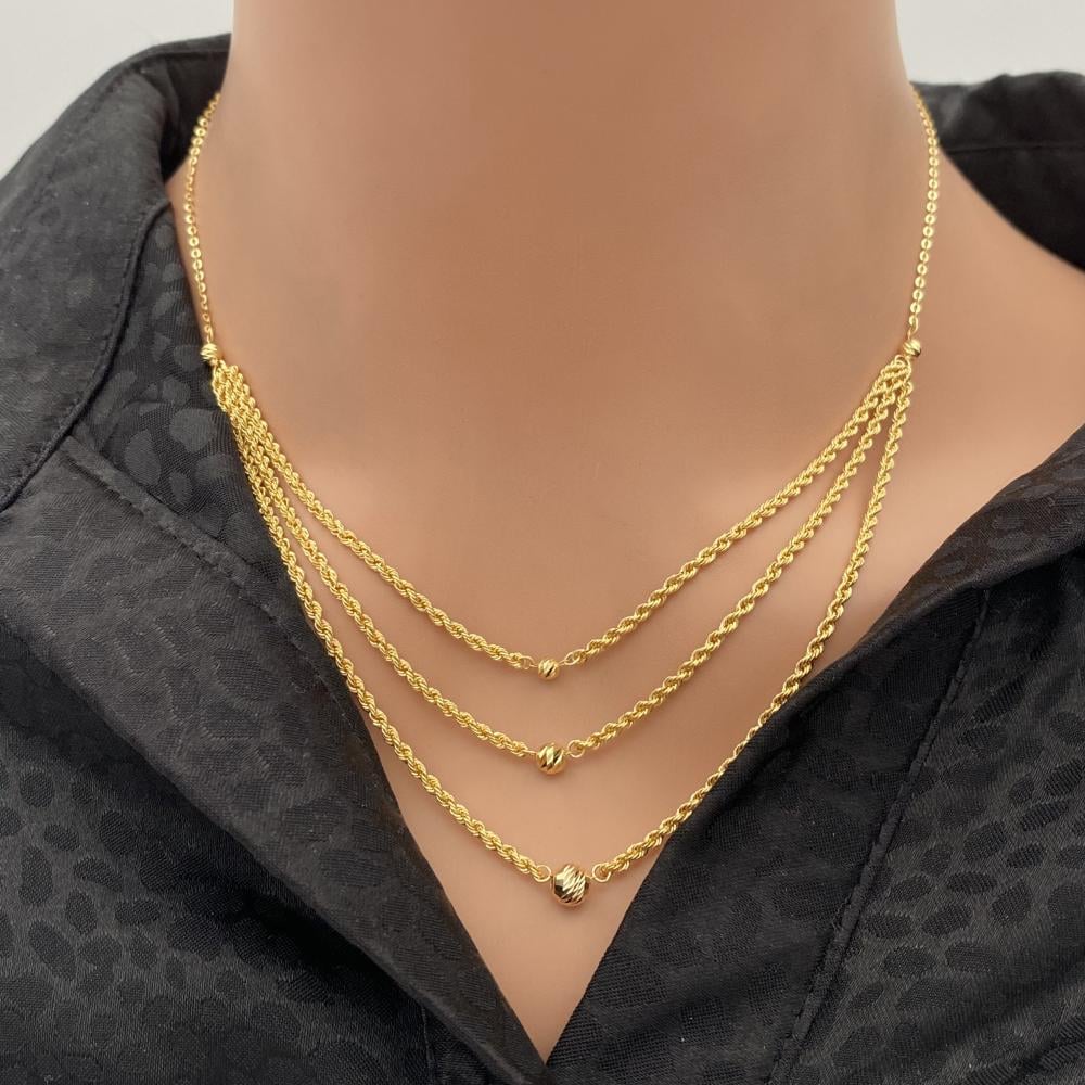 عقد ذهب عيار 18 الوزن 3.66 جرام عقد ذهب عيار 18 الوزن 3.66 جرام