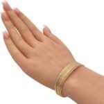 اسوارة ذهب ملونه عيار 18 وزن 22.10 جم 9 ادوار تصميم ايطالي أنيق