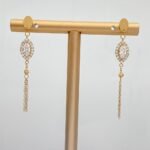 ⁦حلق ذهب عيار 21 الوزن 1.85 جرام⁩ - الصورة ⁦2⁩