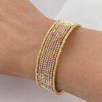 ⁦أسوارة هيفاء ذهب عيار 18 الوزن  13.03 جرام⁩ - الصورة ⁦2⁩