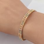 ⁦أسوارة هيفاء ذهب عيار 18 الوزن 7.05 جرام⁩ - الصورة ⁦2⁩