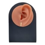 حلق ذهب عيار 18 الوزن 0.70 جرام