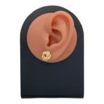 حلق ذهب عيار 18 الوزن 2.12 جرام