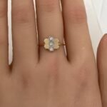 ⁦خاتم ذهب عيار 18 الوزن 1.08 جرام⁩ - الصورة ⁦2⁩