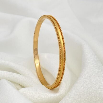 غويشة ذهب عيار 21 وزن 8.45 جم أناقة وفخامة عصرية تليق بك ( مقاس 18 )