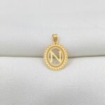 تعليقه حرف N ذهب عيار 18 الوزن 0.33 جرام
