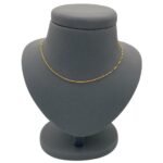 سلسال ذهب عيار 18 الوزن 0.80 جرام سلسه مبروم بسيطه وملفته