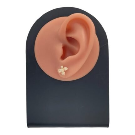 حلق ذهب عيار 18 الوزن 0.90 جرام