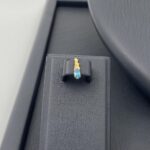⁦طقم جناح الصقر ذهب عيار 21 وزن 3.74 جرام بفص تركواز انيق⁩ - الصورة ⁦3⁩