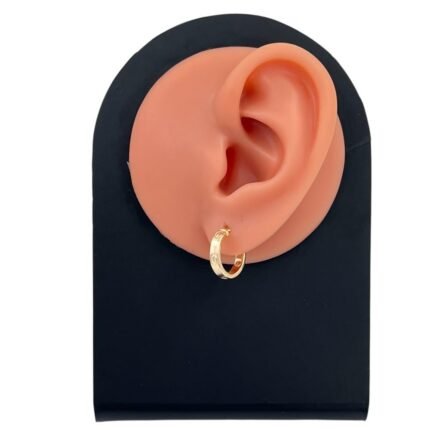 حلق ذهب عيار 18 الوزن 1.03 جرام