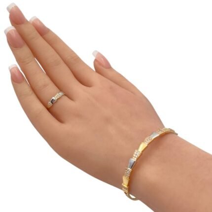 إسوارة وخاتم ذهب عيار 18 الوزن 9.01 جرام