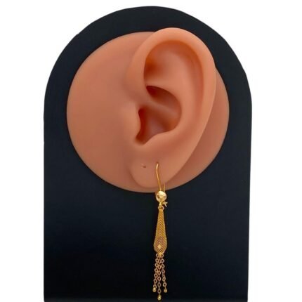 حلق ذهب عيار 21 الوزن 1.95 جرام