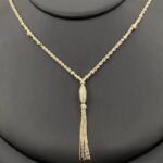 ⁦طقم ذهب سبحة عيار 18 وزن 9.14 جم لإطلالة متألقة ومميزة⁩ - الصورة ⁦4⁩