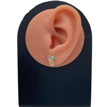 حلق اطفال ذهب عيار 18 الوزن 1.02 جرام