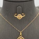 ⁦نصف طقم ذهب عيار 21 الوزن 3.24 جرام⁩ - الصورة ⁦3⁩