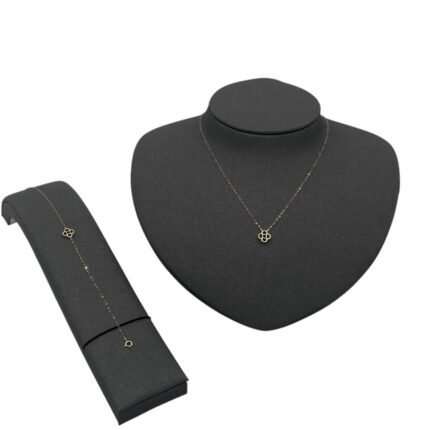 عقدواسواره ذهب عيار 18 الوزن 0.83 جرام