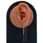 حلق ذهب عيار 18 الوزن 1.78 جرام