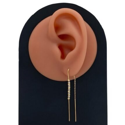 حلق ذهب عيار 18 الوزن 1.78 جرام