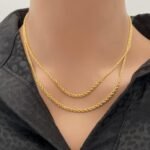 عقد ذهب عيار 18 الوزن 3.08 جرام