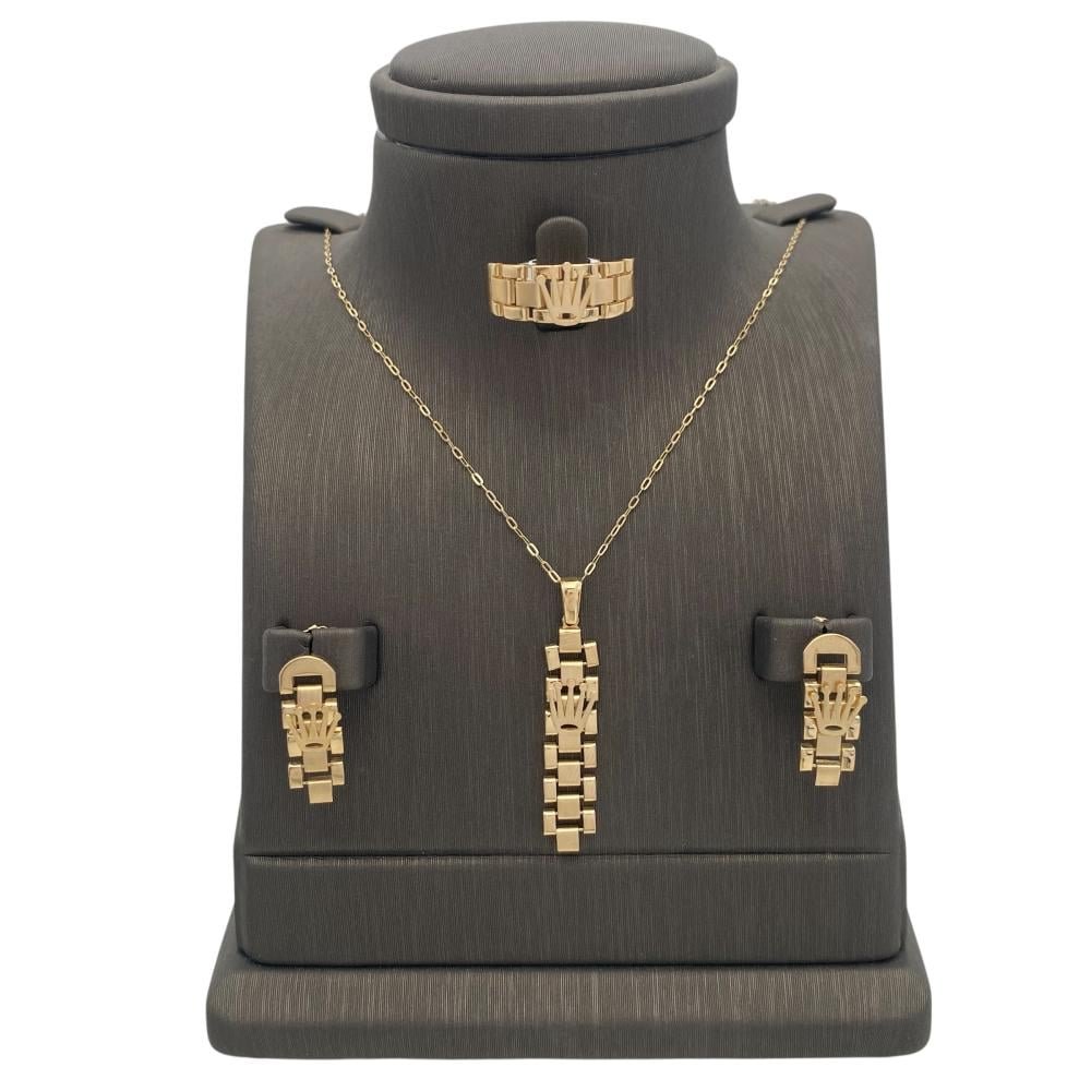 نصف طقم ذهب عيار 18 الوزن 9.59 جرام نصف طقم ذهب عيار 18 الوزن 9.59 جرام