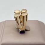 ⁦خاتم ذهب عيار 18 الوزن 3.15 جرام⁩ - الصورة ⁦2⁩