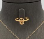 ⁦نصف طقم ذهب عيار 21 الوزن 3.37 جرام⁩ - الصورة ⁦3⁩