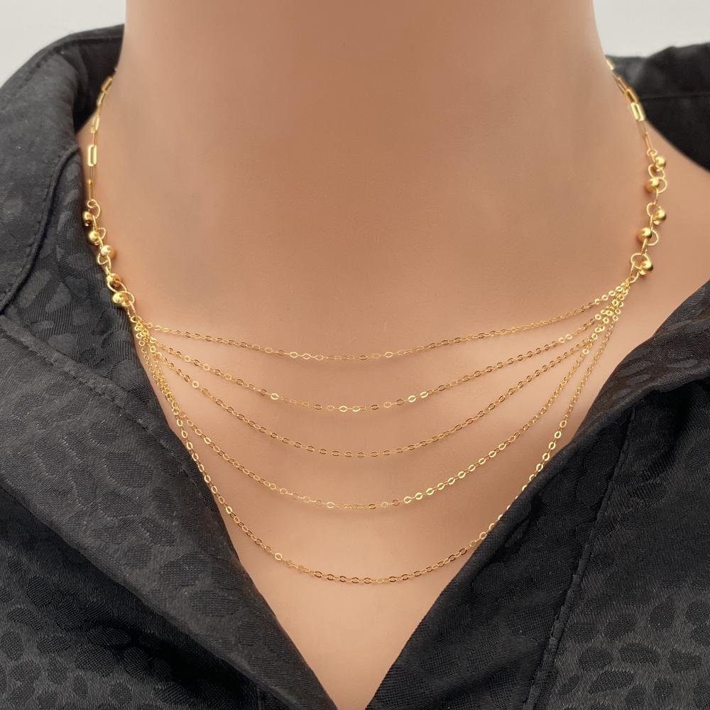 عقد ذهب عيار 18 الوزن 1.73 جرام عقد ذهب عيار 18 الوزن 1.73 جرام