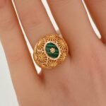 ⁦خاتم ذهب عيار 21 الوزن 2.57 جرام⁩ - الصورة ⁦2⁩