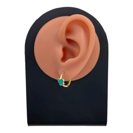 حلق ذهب عيار 18 الوزن 1.55 جرام