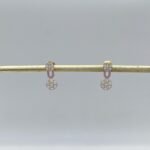 ⁦حلق اطفال ذهب عيار 18 الوزن 1.24 جرام⁩ - الصورة ⁦2⁩