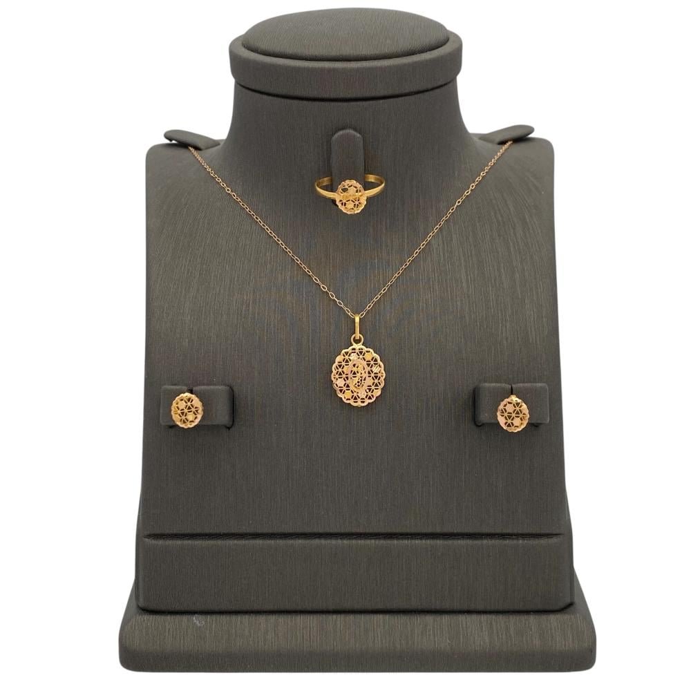 نصف طقم ذهب عيار 21 الوزن 3.44 جرام نصف طقم ذهب عيار 21 الوزن 3.44 جرام