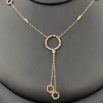 ⁦طقم ذهب عيار 18 وزن 9.36 جم تصميم كرات الليزر متألقة ولامعة⁩ - الصورة ⁦4⁩