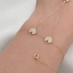 ⁦كف ذهب عيار 18 الوزن 0.95 جرام⁩ - الصورة ⁦2⁩