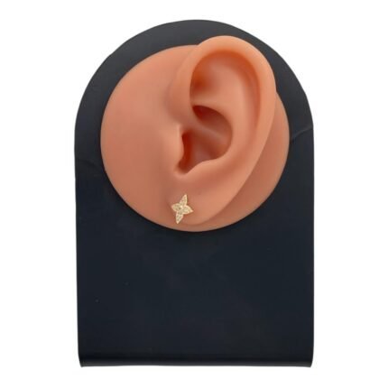 حلق ذهب عيار 18 الوزن 0.64 جرام