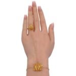 كف ذهب تركي عيار 21 فاخر الوزن 4.35 جرام