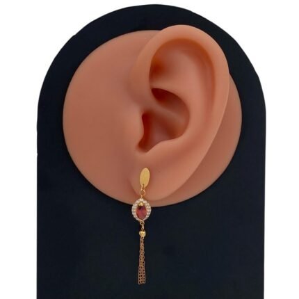 حلق ذهب عيار 21 الوزن 1.85 جرام