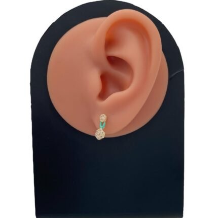 حلق اطفال ذهب عيار 18 الوزن 1.18 جرام