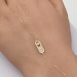 ⁦كف ذهب عيار 18 الوزن 1.24 جرام⁩ - الصورة ⁦2⁩