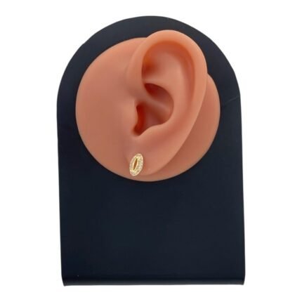 حلق ذهب عيار 18 الوزن 0.88 جرام