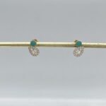 ⁦حلق اطفال ذهب عيار 18 الوزن 1.02 جرام⁩ - الصورة ⁦2⁩