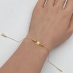 ⁦انسيال ذهب عيار 21 وزن 0.89 جم بتصميم فراشة ناعم يفيض أنوثة⁩ - الصورة ⁦4⁩