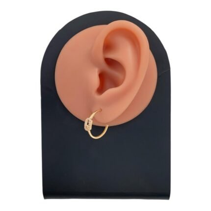 حلق ذهب عيار 18 الوزن 1.48 جرام